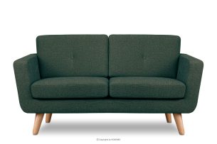 TAGIO II, https://konsimo.pl/kolekcja/tagio-ii/ Skandynawska sofa 2 osobowa z pikowaniem w tkaninie plecionej morski/beżowy morski/beżowy - zdjęcie
