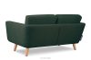 TAGIO II Skandynawska sofa 2 osobowa z pikowaniem w tkaninie plecionej morski/beżowy morski/beżowy - zdjęcie 4