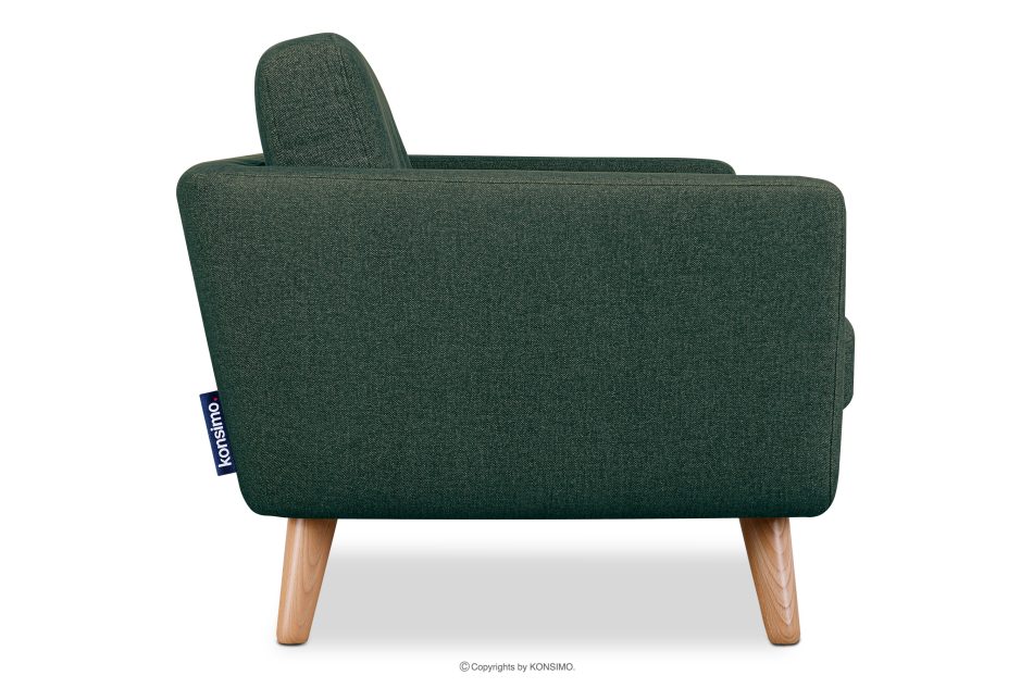 TAGIO II Skandynawska sofa 2 osobowa z pikowaniem w tkaninie plecionej morski/beżowy morski/beżowy - zdjęcie 4