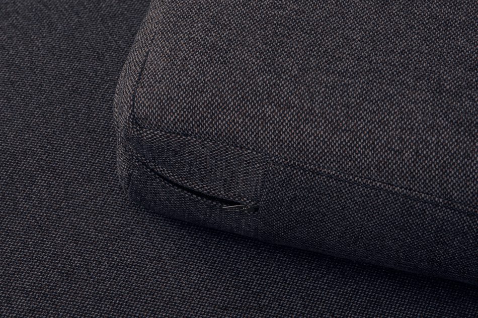 TAGIO II Skandynawska sofa 2 osobowa z pikowaniem w tkaninie plecionej granatowy/brązowy granatowy/brązowy - zdjęcie 6
