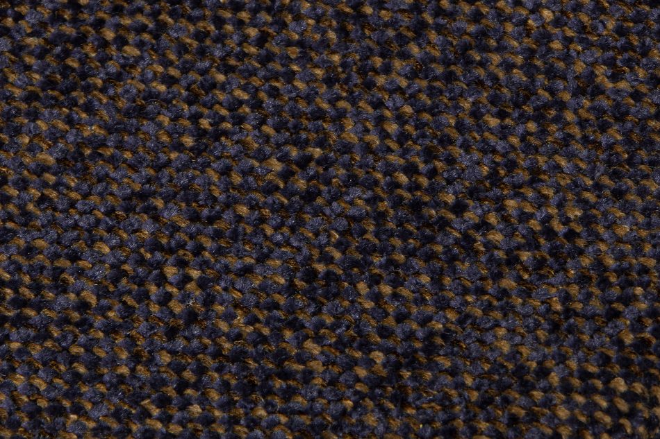 TAGIO II Skandynawska sofa 2 osobowa z pikowaniem w tkaninie plecionej granatowy/brązowy granatowy/brązowy - zdjęcie 7