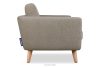 TAGIO II Skandynawska sofa 2 osobowa z pikowaniem w tkaninie plecionej jasny brązowy jasny brązowy - zdjęcie 5