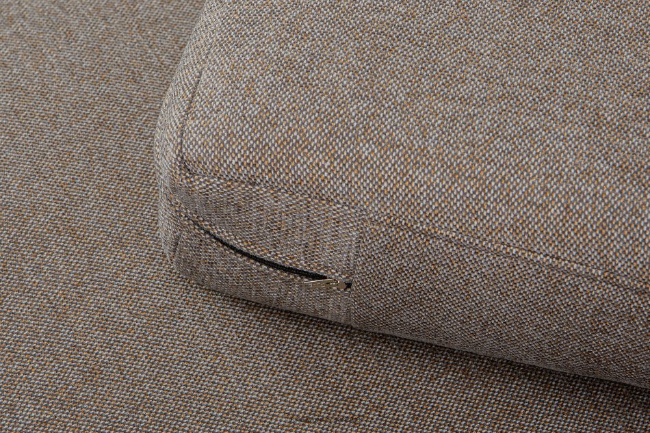 TAGIO II Skandynawska sofa 2 osobowa z pikowaniem w tkaninie plecionej jasny brązowy jasny brązowy - zdjęcie 6