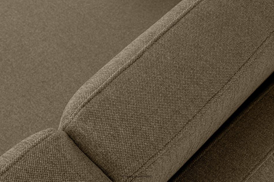 TAGIO II Skandynawska sofa 2 osobowa z pikowaniem w tkaninie plecionej cappuccino cappuccino - zdjęcie 5