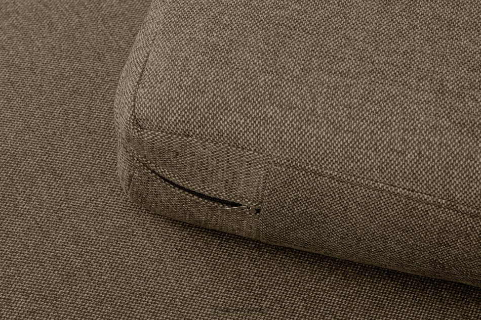 TAGIO II Skandynawska sofa 2 osobowa z pikowaniem w tkaninie plecionej cappuccino cappuccino - zdjęcie 6