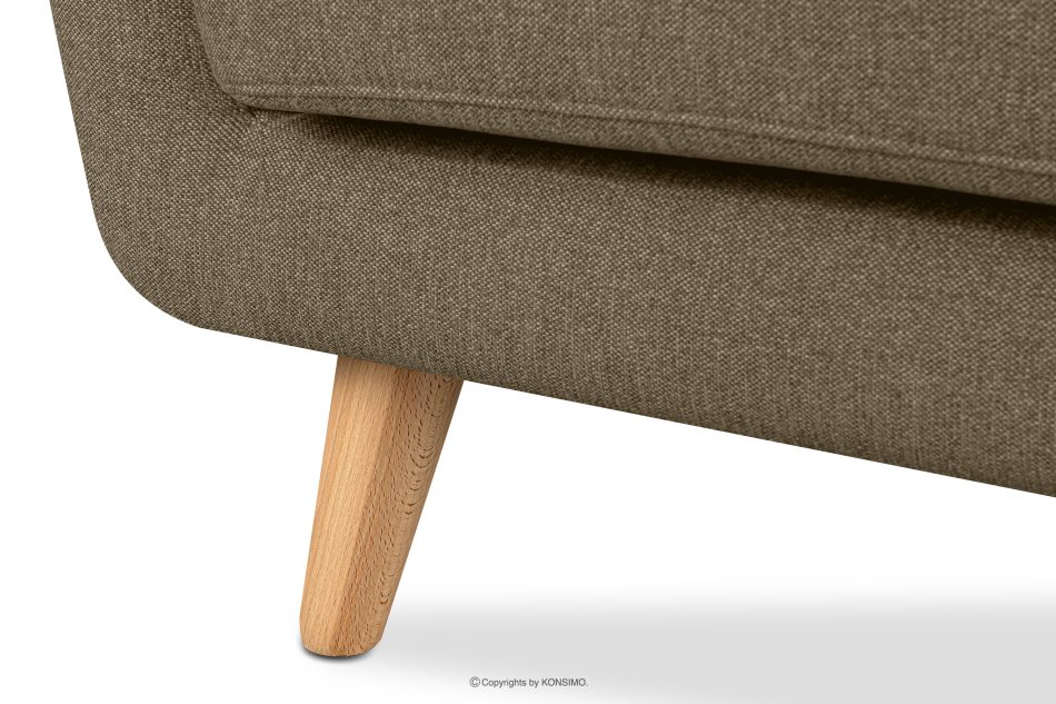 TAGIO II Skandynawska sofa 2 osobowa z pikowaniem w tkaninie plecionej cappuccino cappuccino - zdjęcie 9