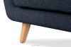 TAGIO II Skandynawska sofa 2 osobowa z pikowaniem w tkaninie plecionej granatowy granatowy - zdjęcie 10