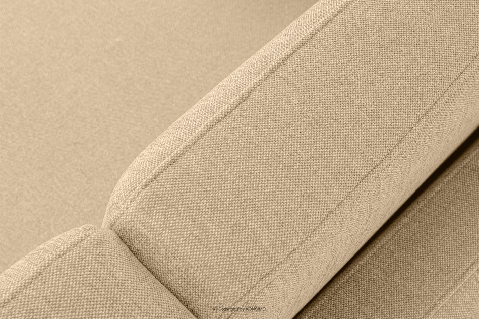 TAGIO II Skandynawska sofa 2 osobowa z pikowaniem w tkaninie plecionej kremowy kremowy - zdjęcie 5