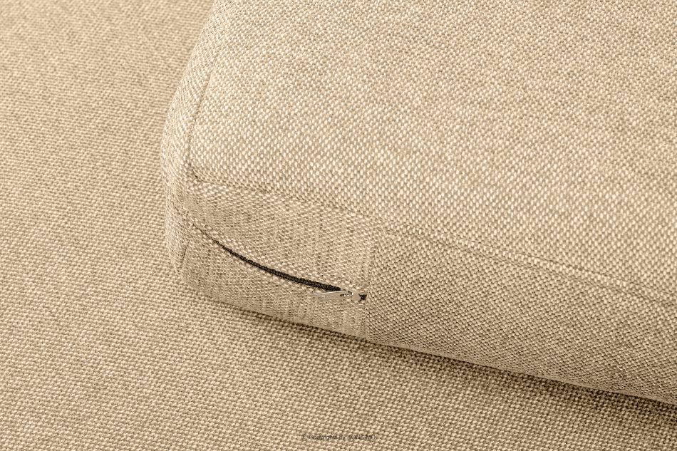 TAGIO II Skandynawska sofa 2 osobowa z pikowaniem w tkaninie plecionej kremowy kremowy - zdjęcie 6