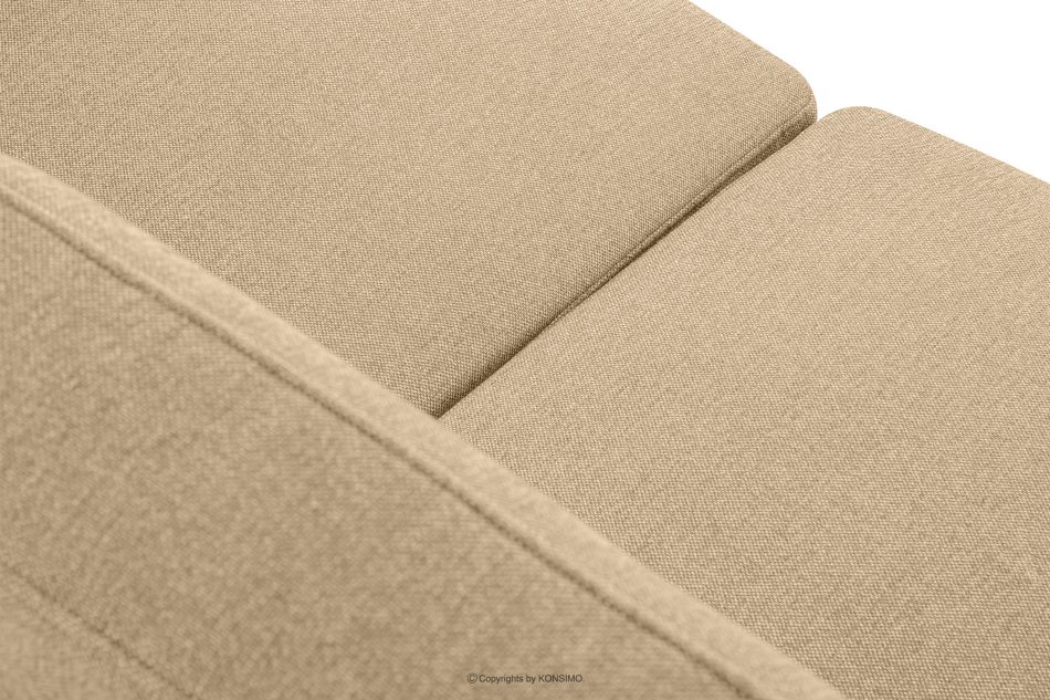 TAGIO II Skandynawska sofa 2 osobowa z pikowaniem w tkaninie plecionej kremowy kremowy - zdjęcie 8