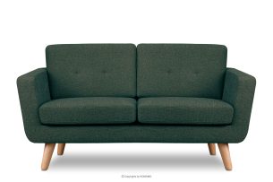 TAGIO II, https://konsimo.pl/kolekcja/tagio-ii/ Skandynawska sofa dwuosobowa z pikowaniem w tkaninie plecionej morski/beżowy morski/beżowy - zdjęcie