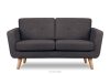 TAGIO II Skandynawska sofa dwuosobowa z pikowaniem w tkaninie plecionej granatowy/brązowy granatowy/brązowy - zdjęcie 1