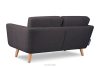 TAGIO II Skandynawska sofa dwuosobowa z pikowaniem w tkaninie plecionej granatowy/brązowy granatowy/brązowy - zdjęcie 4