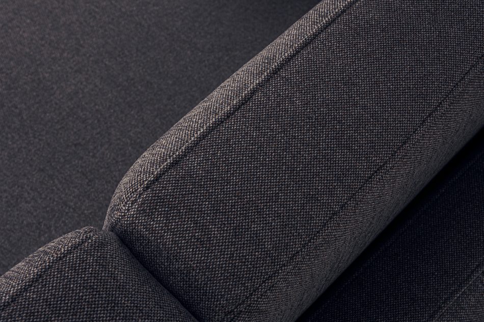 TAGIO II Skandynawska sofa dwuosobowa z pikowaniem w tkaninie plecionej granatowy/brązowy granatowy/brązowy - zdjęcie 5