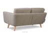 TAGIO II Skandynawska sofa dwuosobowa z pikowaniem w tkaninie plecionej jasny brązowy jasny brązowy - zdjęcie 4