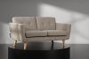TAGIO II Skandynawska sofa dwuosobowa z pikowaniem w tkaninie plecionej jasny brązowy jasny brązowy - zdjęcie 2