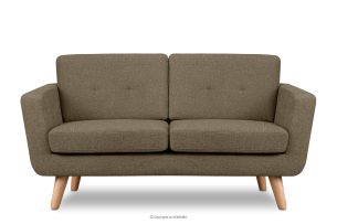 TAGIO II, https://konsimo.pl/kolekcja/tagio-ii/ Skandynawska sofa dwuosobowa z pikowaniem w tkaninie plecionej cappuccino cappuccino - zdjęcie