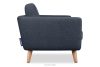 TAGIO II Skandynawska sofa dwuosobowa z pikowaniem w tkaninie plecionej granatowy granatowy - zdjęcie 5