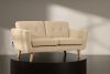TAGIO II Skandynawska sofa dwuosobowa z pikowaniem w tkaninie plecionej kremowy kremowy - zdjęcie 2