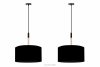 PLISO Lampa wisząca w stylu skandynawskim czarna 2szt czarny - zdjęcie 1