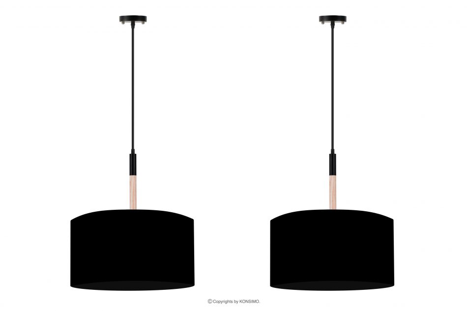 PLISO Lampa wisząca w stylu skandynawskim czarna 2szt czarny - zdjęcie 0