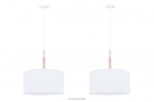 PLISO, https://konsimo.pl/kolekcja/pliso/ Lampa wisząca w stylu skandynawskim biała 2szt biały - zdjęcie