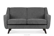Sofa dwuosobowa do salonu w tkaninie plecionej stalowy