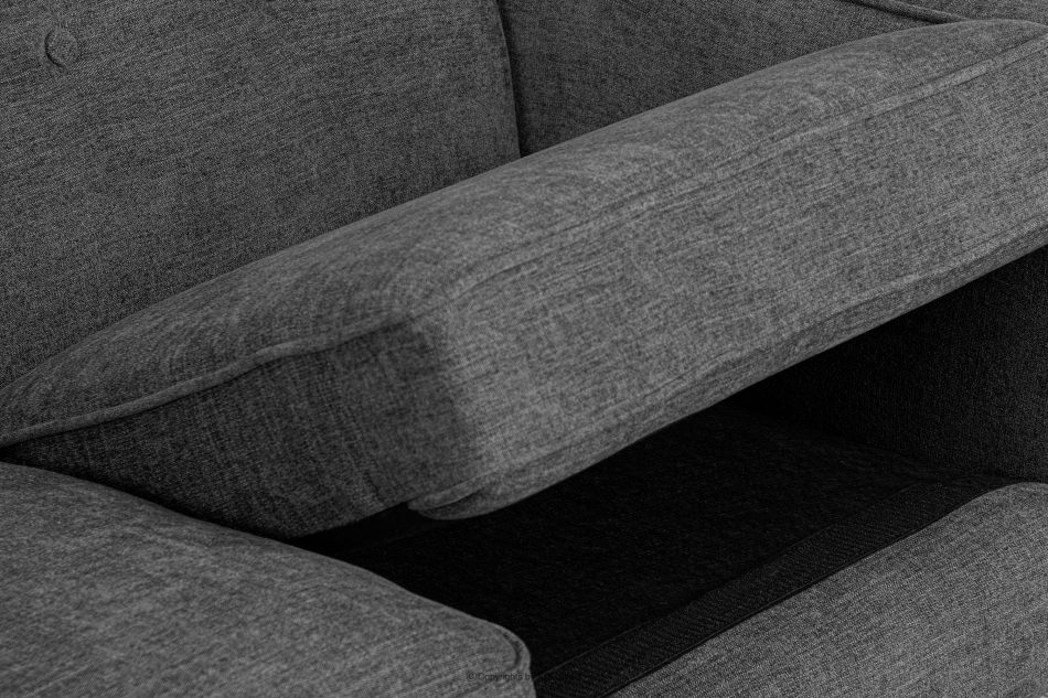 TERSO Sofa dwuosobowa do salonu w tkaninie plecionej stalowy stalowy - zdjęcie 8