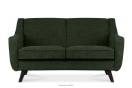 Sofa dwuosobowa do salonu w tkaninie plecionej zielony