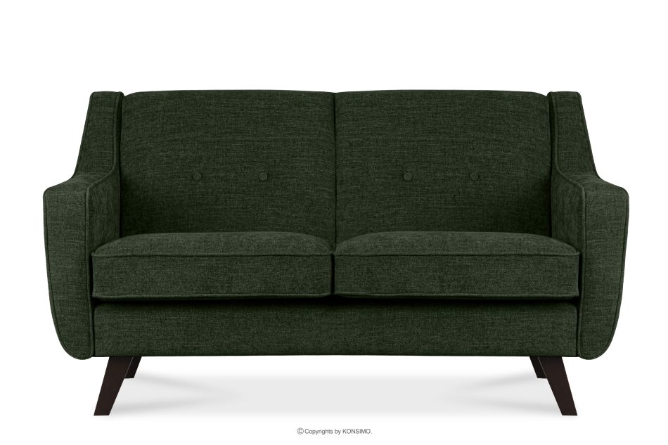 TERSO Sofa dwuosobowa do salonu w tkaninie plecionej zielony zielony - zdjęcie 0