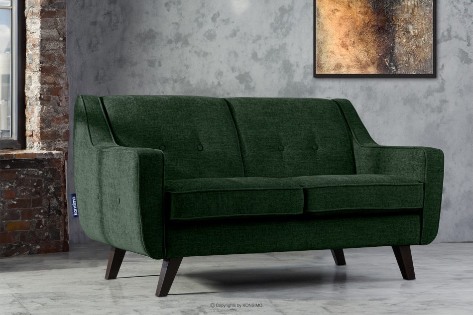 TERSO Sofa dwuosobowa do salonu w tkaninie plecionej morski morski - zdjęcie 9