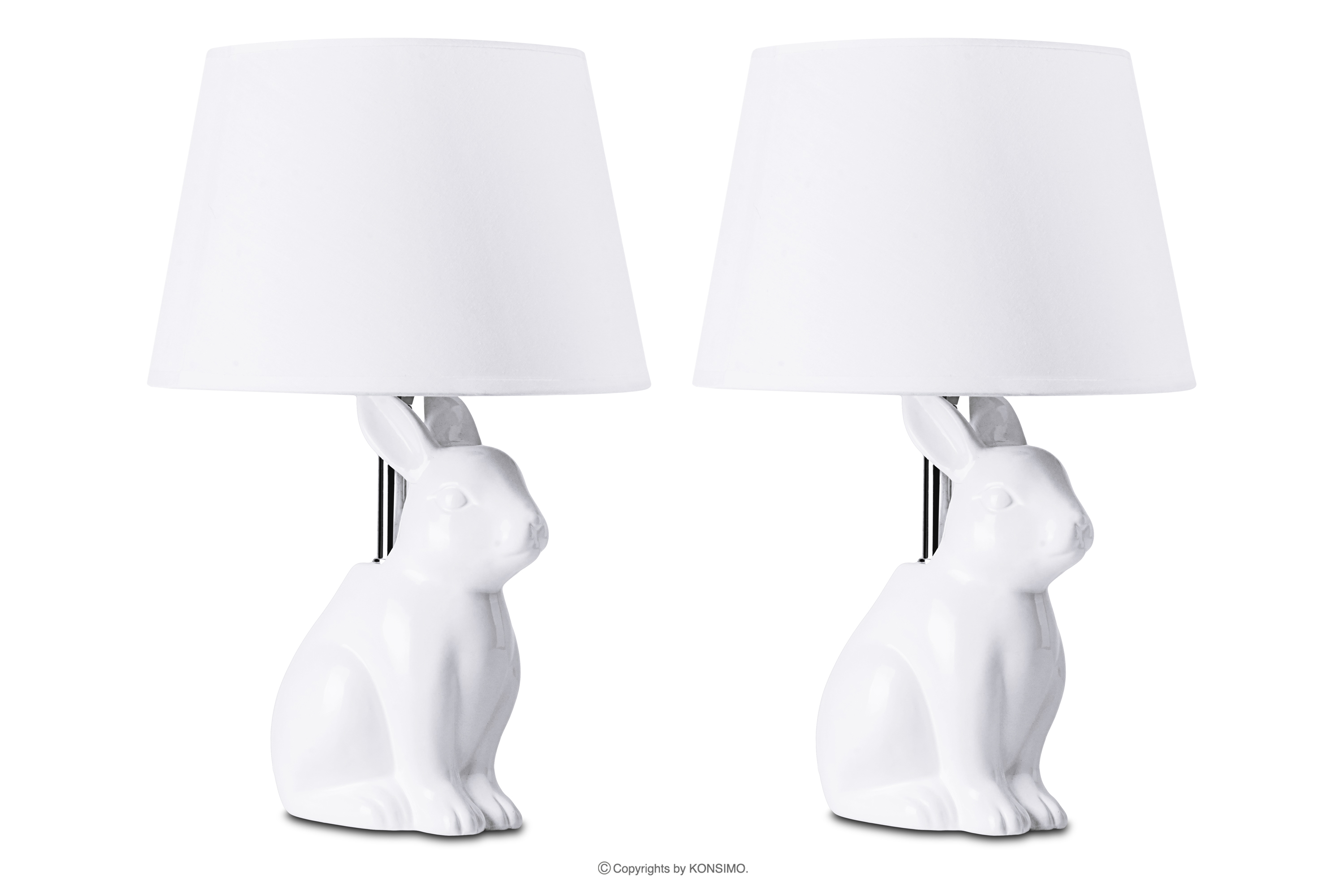 Lampa stołowa królik 2szt