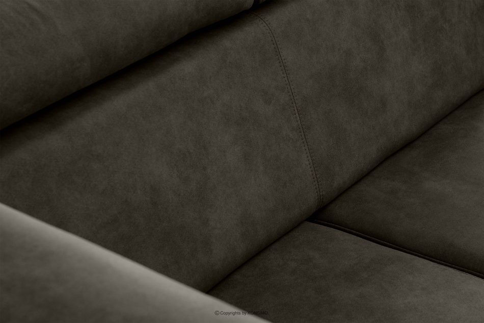 RATLO Narożnik z funkcją spania w tkaninie skóropodobnej antracytowy prawy antracytowy - zdjęcie 12