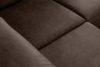 RATLO Narożnik z funkcją spania w tkaninie skóropodobnej ciemny brązowy prawy ciemny brązowy - zdjęcie 12