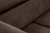 RATLO Narożnik z funkcją spania w tkaninie skóropodobnej ciemny brązowy prawy ciemny brązowy - zdjęcie 13