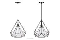 Lampa wisząca skandynawska czarny 2szt