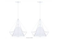 Lampa wisząca skandynawska biały 2szt
