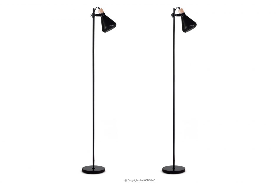 CORTODI Lampa podłogowa biała w stylu skandynawskim 2szt czarny - zdjęcie 0