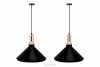 TRIAN Skandynawska lampa wisząca czarna 2szt czarny - zdjęcie 1