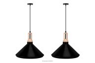 Skandynawska lampa wisząca czarna 2szt