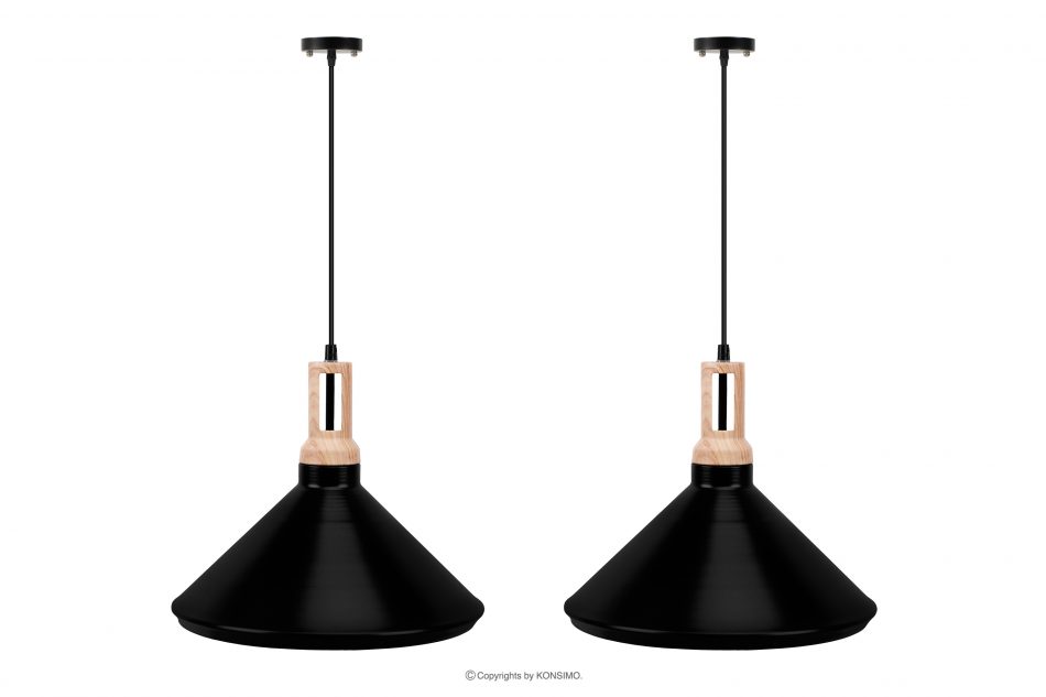 TRIAN Skandynawska lampa wisząca czarna 2szt czarny - zdjęcie 0