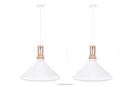 Skandynawska lampa wisząca biała 2szt