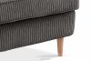 STRALIS Fotel uszak w tkaninie sztruks z poduszką welur stalowy stalowy - zdjęcie 7