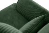 STRALIS Fotel uszak w tkaninie sztruks z poduszką welur ciemny zielony ciemny zielony - zdjęcie 6