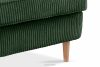 STRALIS Fotel uszak w tkaninie sztruks z poduszką welur ciemny zielony ciemny zielony - zdjęcie 7