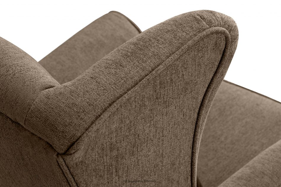 STRALIS Fotel uszak do sypialni tkanina pleciona brązowy brązowy - zdjęcie 6