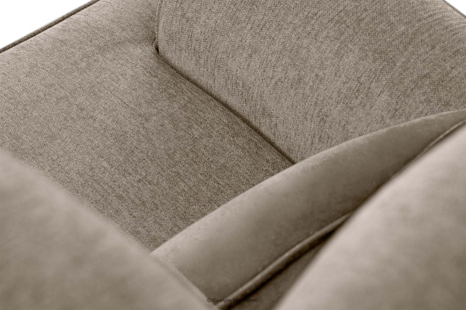 STRALIS Fotel uszak do sypialni tkanina pleciona jasny brązowy jasny brązowy - zdjęcie 7