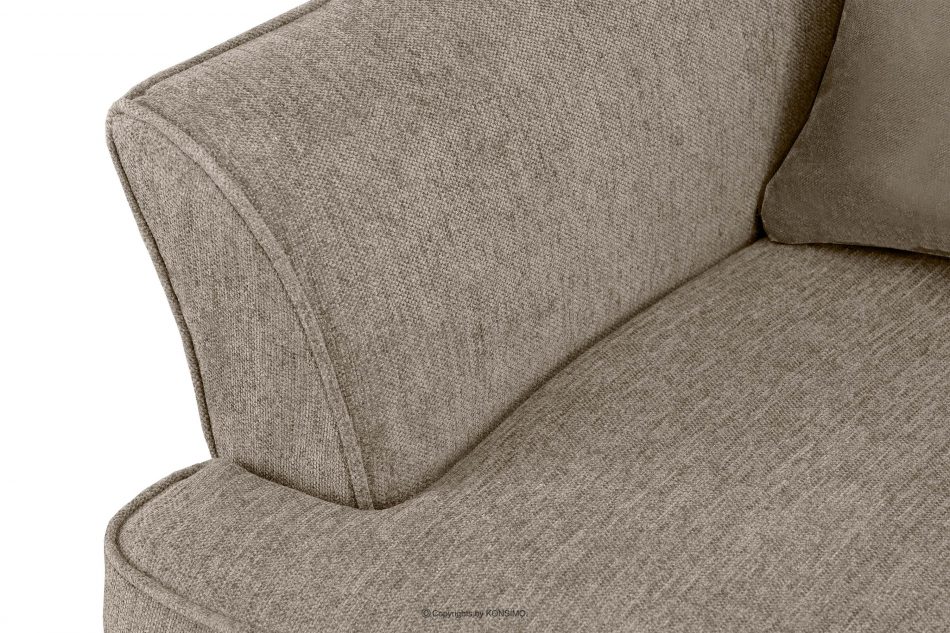 STRALIS Fotel uszak do sypialni tkanina pleciona jasny brązowy jasny brązowy - zdjęcie 8