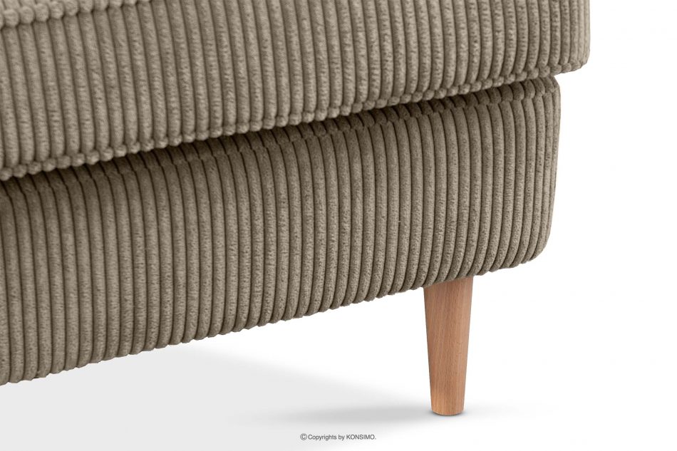 STRALIS Fotel uszak w tkaninie sztruks z poduszką welur szarobeżowy szarobeżowy - zdjęcie 6