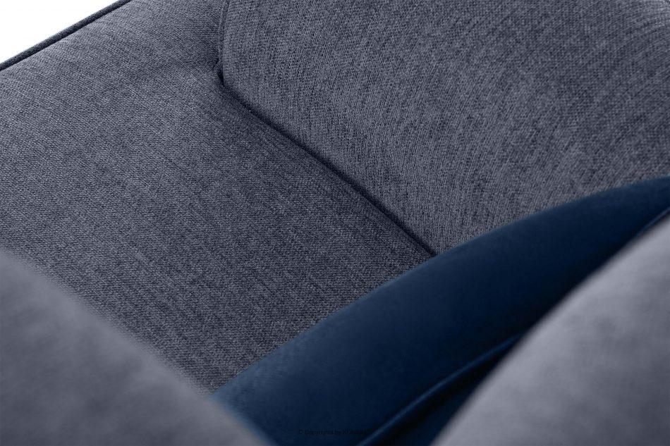 STRALIS Fotel uszak do sypialni tkanina pleciona kobaltowy kobaltowy - zdjęcie 7